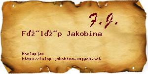 Fülöp Jakobina névjegykártya