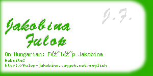 jakobina fulop business card
